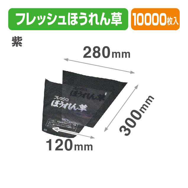 KP-2 ﾌﾚｯｼｭほうれん草紫 透明･印刷有