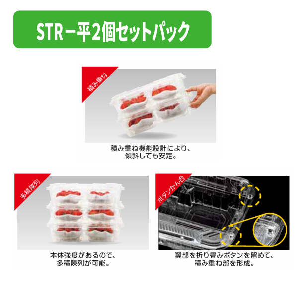 STR-平2個セットパック 透明商品画像2