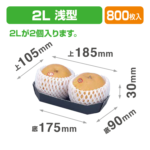 カラートレー2L黒浅型