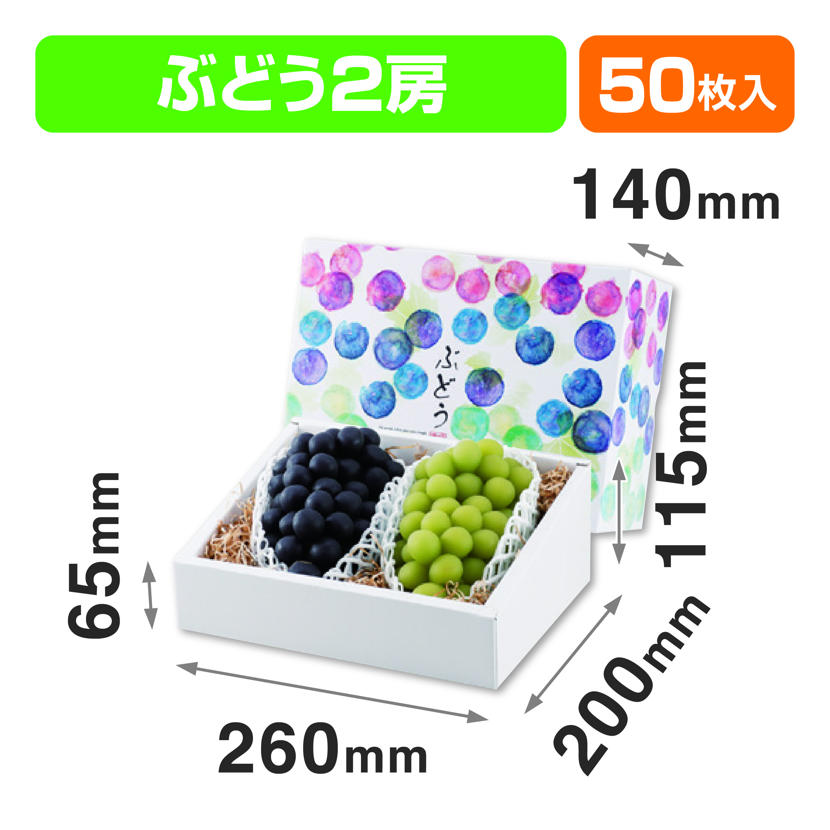 彩りぶどう2房