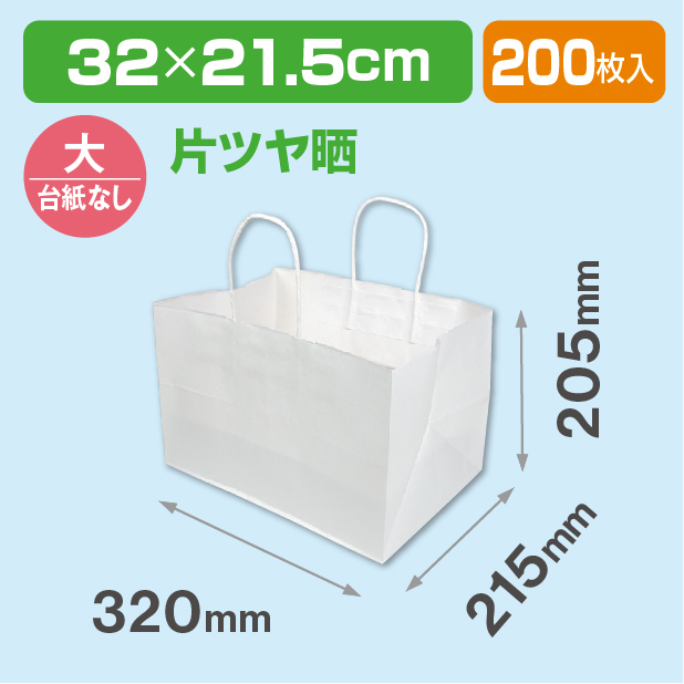 片ツヤ晒手提袋 205 マチ広