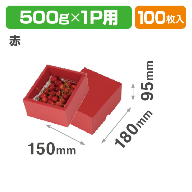 フルーツトレー500g 1P 赤