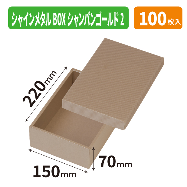 EE-766 シャインメタルBOX　シャンパンゴールド　2