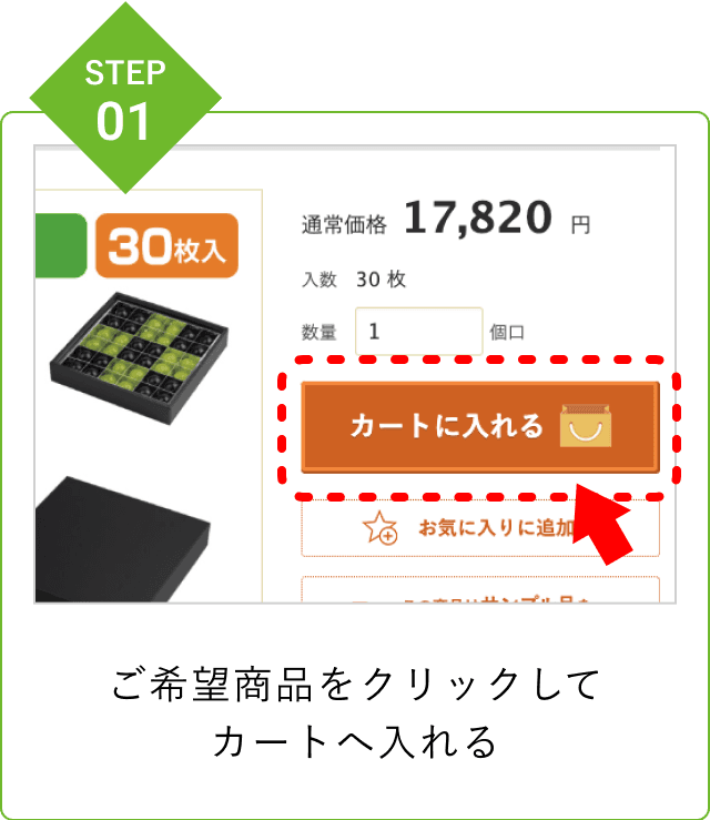 商品の選択イメージ